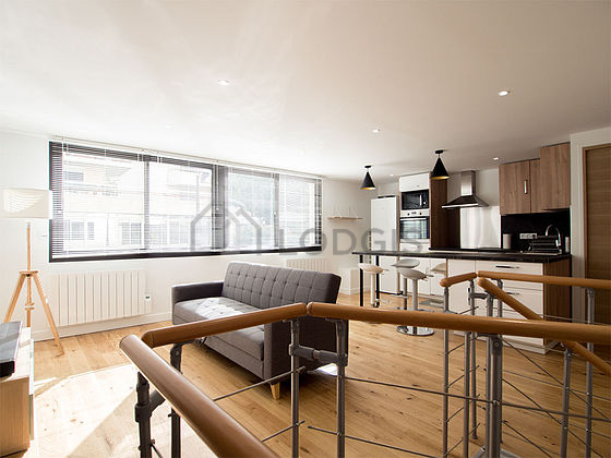 Living room with wooden floor