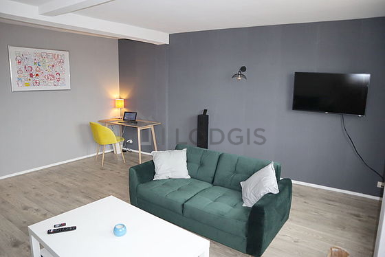 Living room with wooden floor