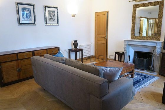 Living room with wooden floor