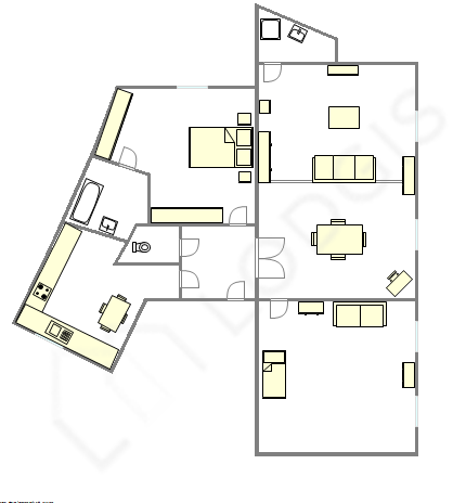 Apartamento Paris 3° - Plano interativo
