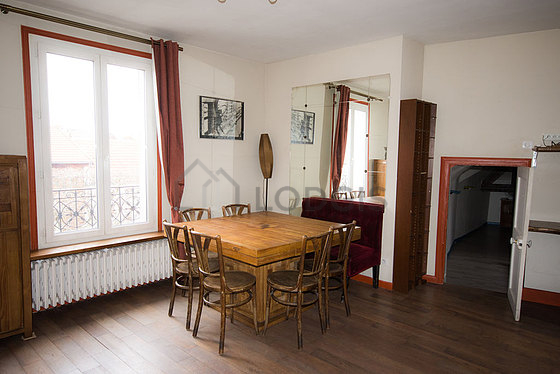 Living room with wooden floor
