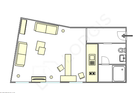 Apartamento Paris 5° - Plano interativo