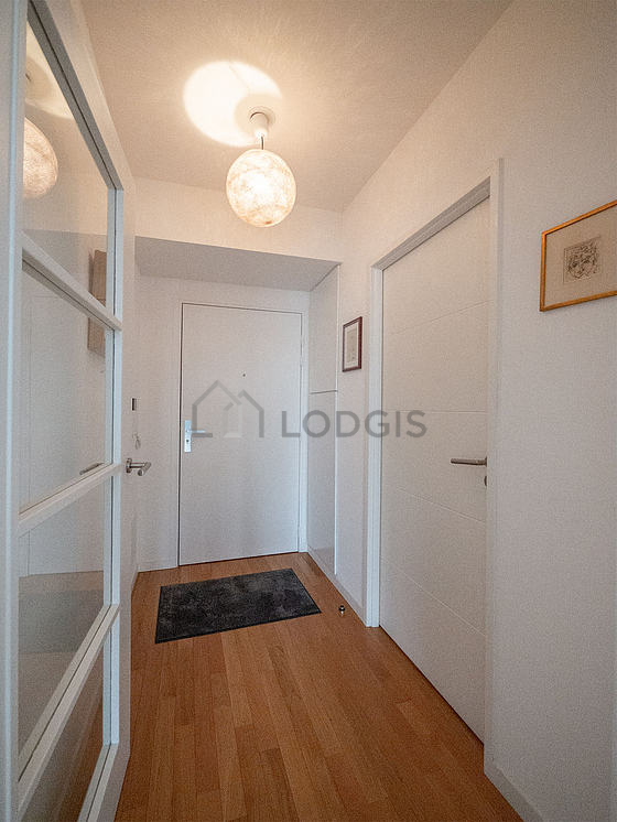Entrance with wooden floor