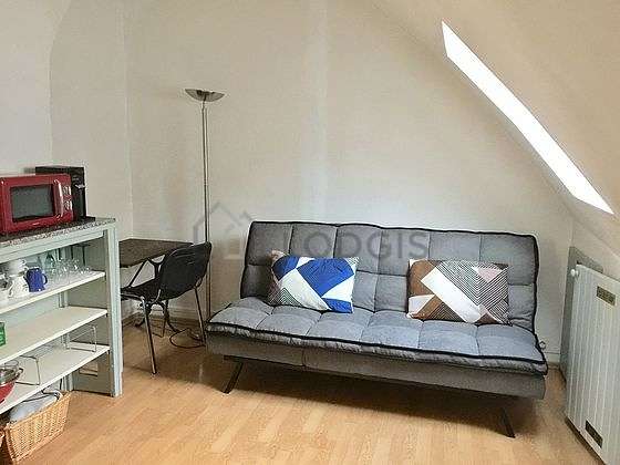 Very quiet living room furnished with 1 sofabed(s) of 0cm, tv, wardrobe, 1 chair(s)