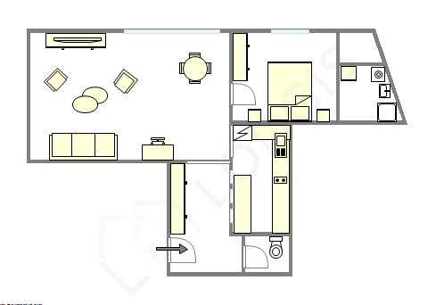 Appartement Paris 15° - Plan interactif
