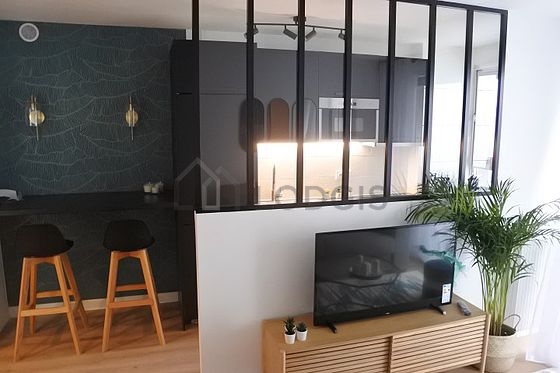 Living room with wooden floor