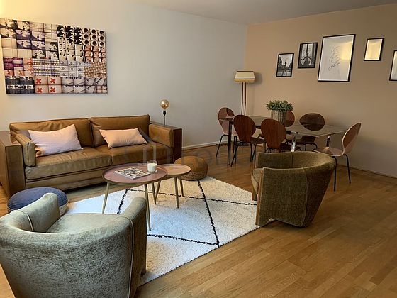 Living room with wooden floor