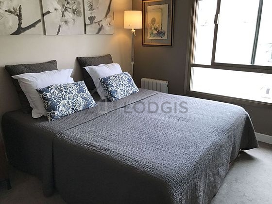 Bedroom with the carpeting floor