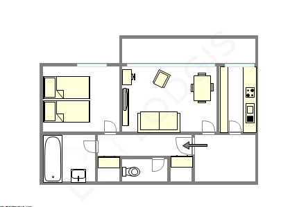 Appartamento Parigi 17° - Piantina interattiva