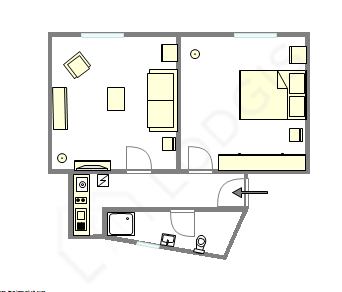 Квартира Париж 17° - Интерактивный план