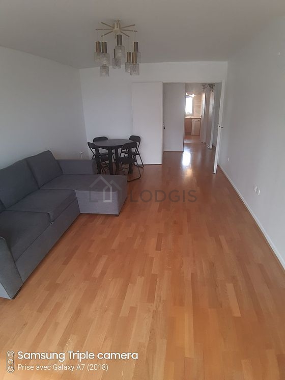 Living room with wooden floor
