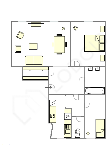 Appartamento Parigi 15° - Piantina interattiva