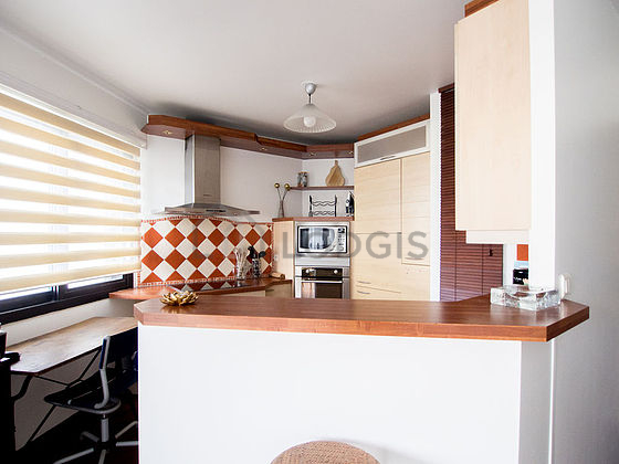 Great kitchen with wooden floor