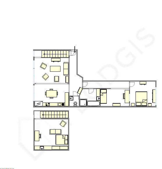 Appartement Paris 11° - Plan interactif