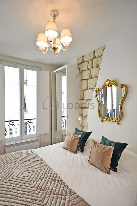 Bedroom with wooden floor