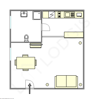 Apartment Paris 2° - Interactive plan