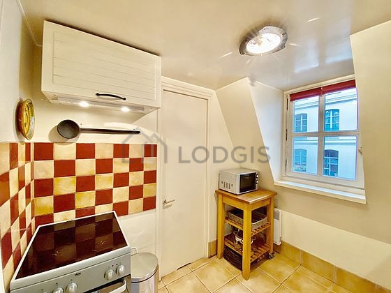 Kitchen equipped with crockery