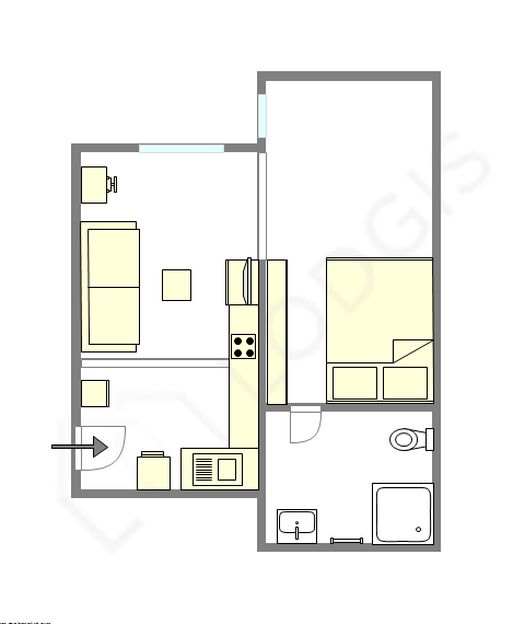 Квартира Париж 10° - Интерактивный план