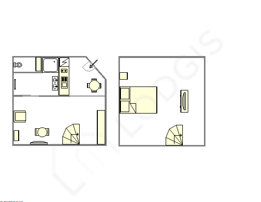 Apartment Paris 1° - Interactive plan