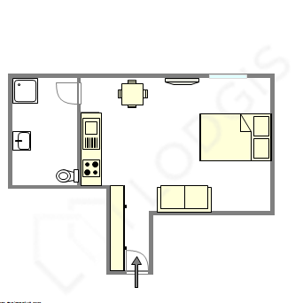 Квартира Париж 8° - Интерактивный план