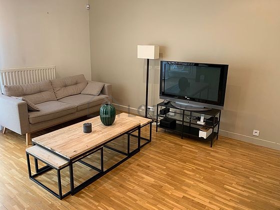 Living room with wooden floor