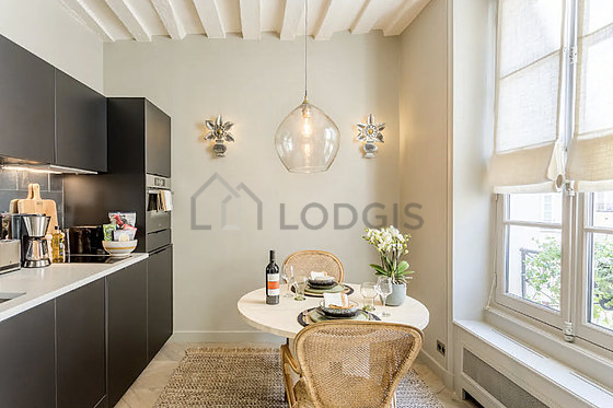 Great kitchen with wooden floor