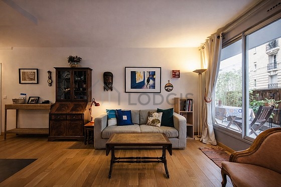 Living room with windows