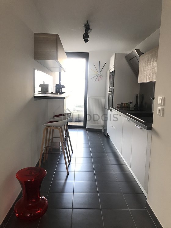 Kitchen with double-glazed windows