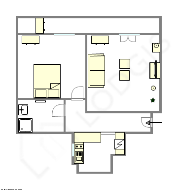 Квартира Париж 9° - Интерактивный план