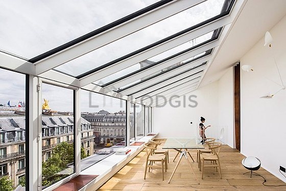 Living room with wooden floor