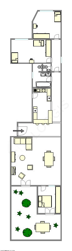 Apartment Paris 16° - Interactive plan