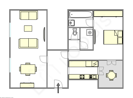 Appartamento Bordeaux Centre - Piantina interattiva