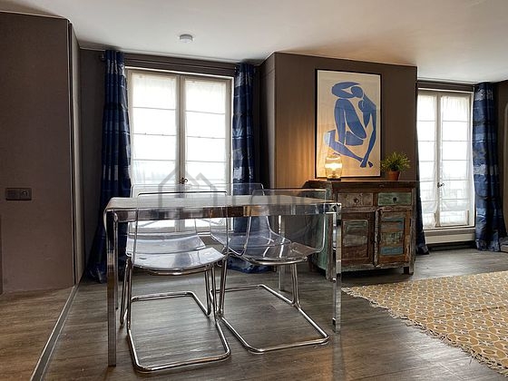 Living room with wooden floor