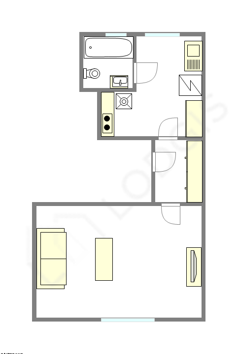 Appartement Paris 14° - Plan interactif