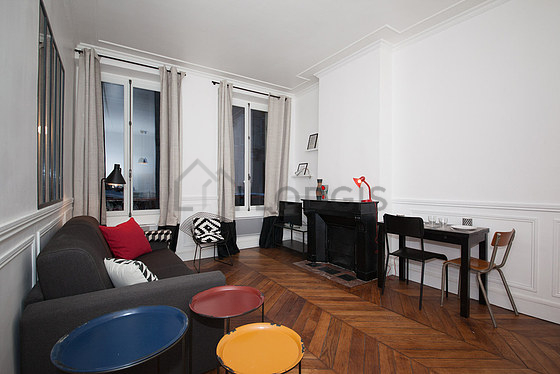 Living room with windows