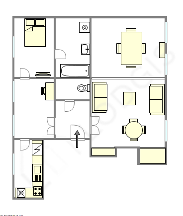 Квартира Париж 7° - Интерактивный план