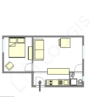 Appartement Paris 13° - Plan interactif