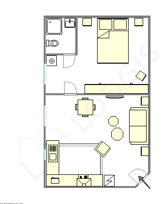 Appartement Paris 4° - Plan interactif