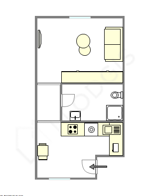 Appartement Paris 11° - Plan interactif