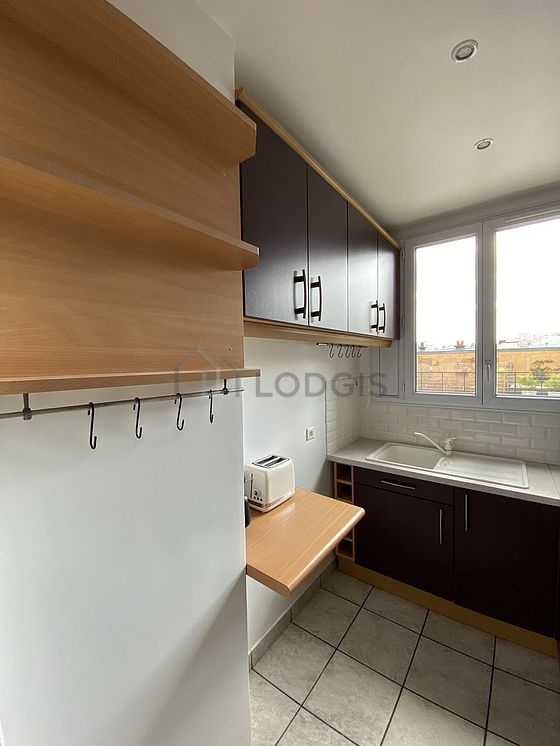 Kitchen equipped with crockery