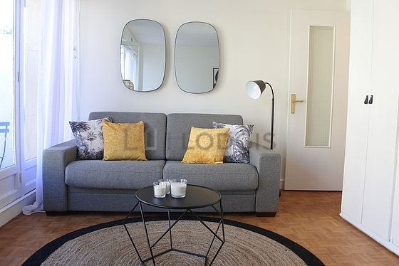Very quiet living room furnished with 1 sofabed(s) of 150cm, tv, cupboard, 1 chair(s)