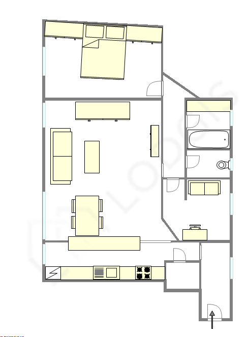 Квартира Париж 13° - Интерактивный план