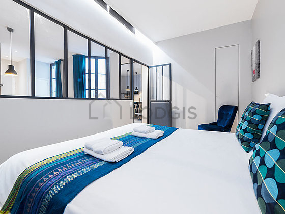 Bedroom with windows