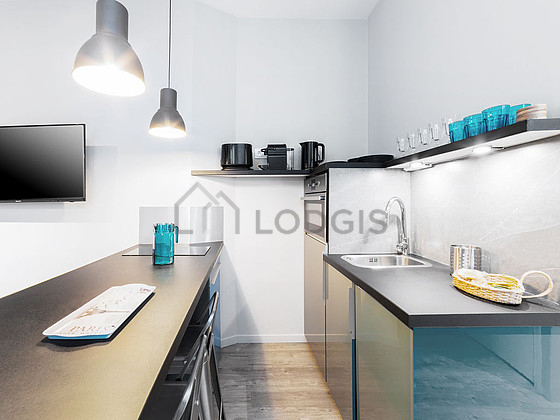 Great kitchen with wooden floor
