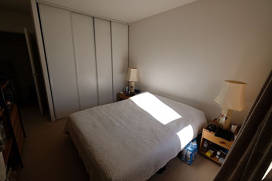 Bedroom with windows