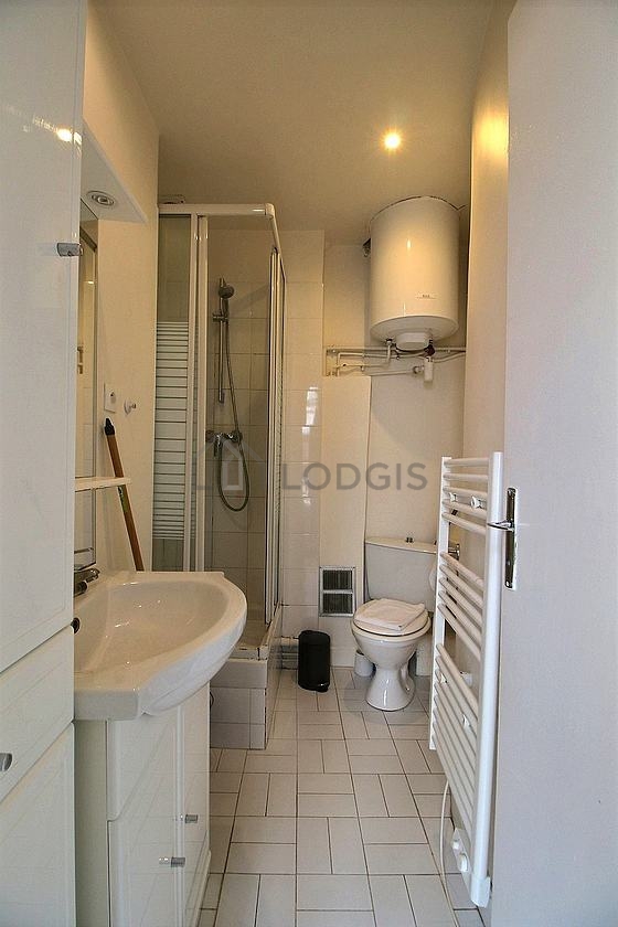 Bathroom with tile floor