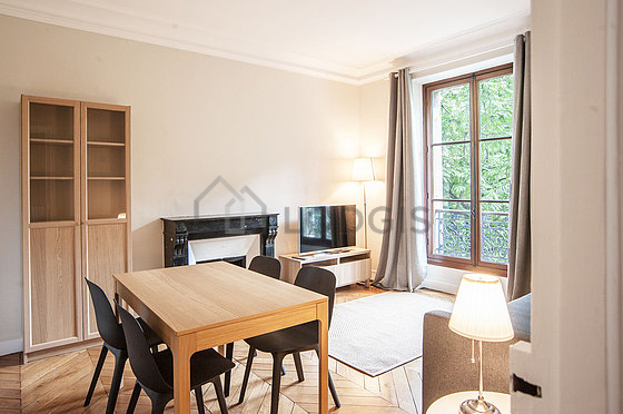 Living room with windows