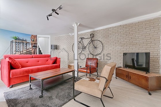 Very quiet living room furnished with 1 sofabed(s) of 140cm, tv, 1 armchair(s), 1 chair(s)