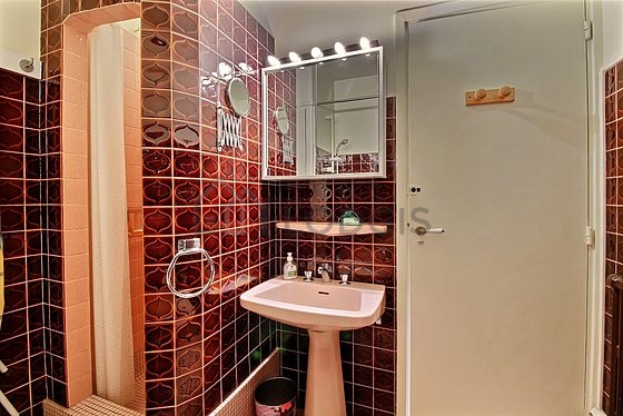 Bathroom with tile floor