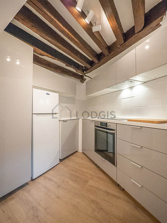 Kitchen equipped with crockery